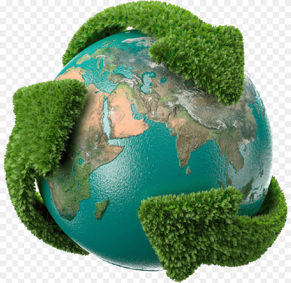 Save Earth By Recycling, Green, Sphere, Astronomy, Outer Space Png Image