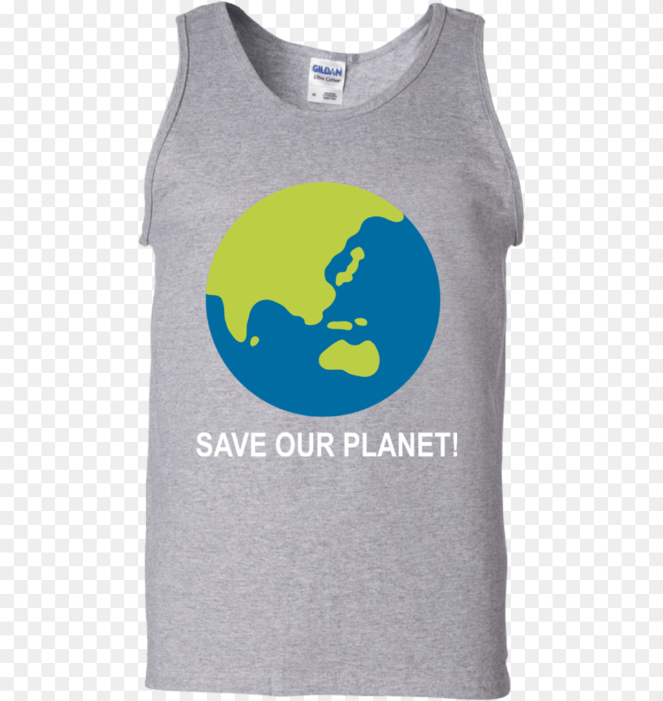 Save Earth Tank Top Shirt Sport Grey S Active Tank, Clothing, T-shirt, Tank Top Free Png