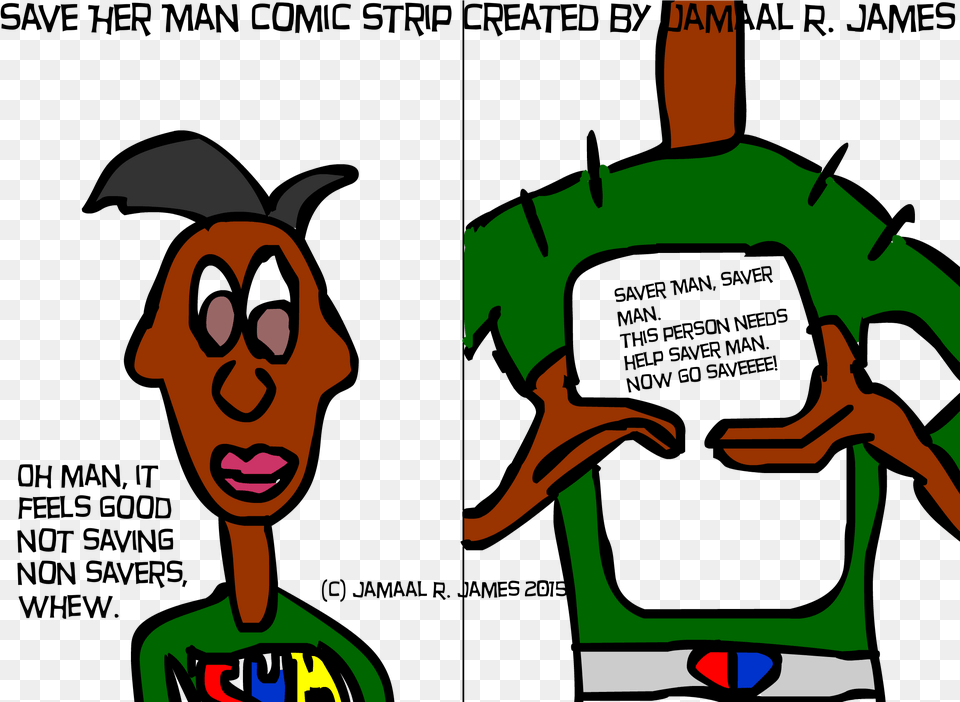 Save Her Man Comic Strip Created By Jamaal R Cartoon, Person, Face, Head, Clothing Png Image