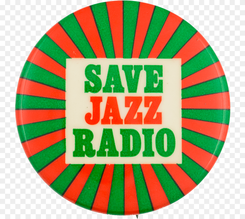 Save Jazz Radio Cause Button Museum Circle, Badge, Logo, Symbol, Plate Png