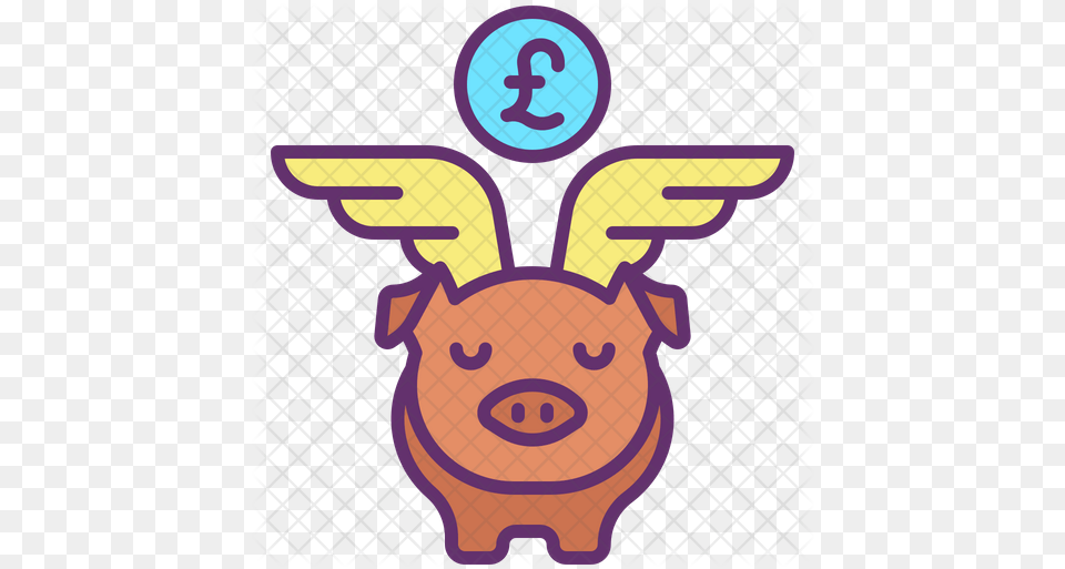 Save Money Icon Geometric Eagle Illustration, Animal, Mammal, Pig Png Image
