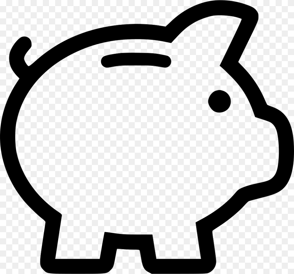 Save Money Saving, Stencil, Piggy Bank, Smoke Pipe Png Image