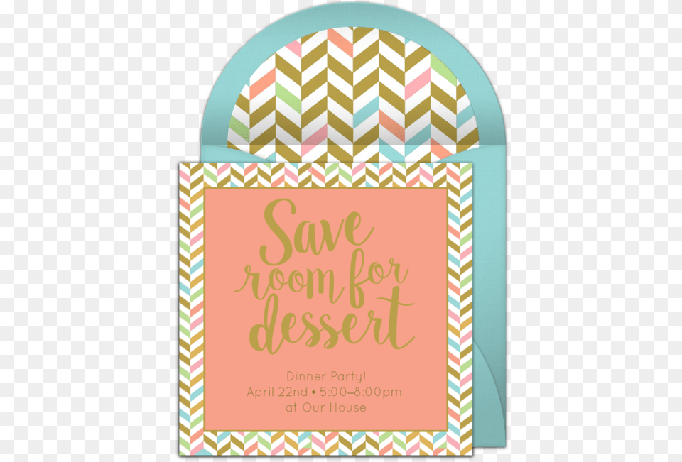 Save Room For Dessert Online Invitation Mussvital Balsamo Reparador Opiniones, Envelope, Greeting Card, Mail, Advertisement Free Transparent Png