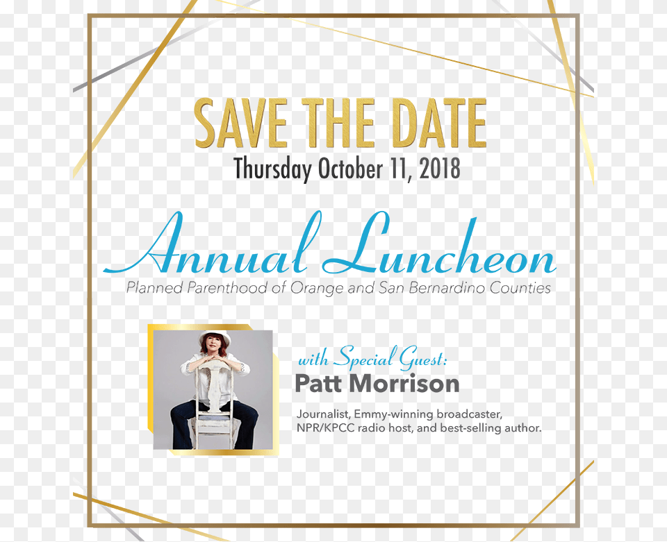 Save The Date Annual Luncheon Waldmann, Advertisement, Poster, Adult, Person Png