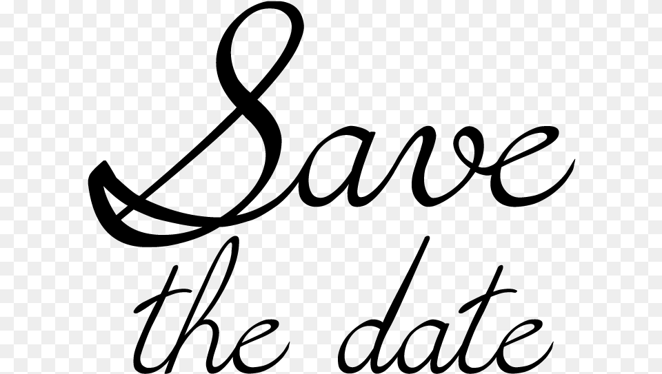 Save The Date Black And White White Save The Date, Gray Png Image