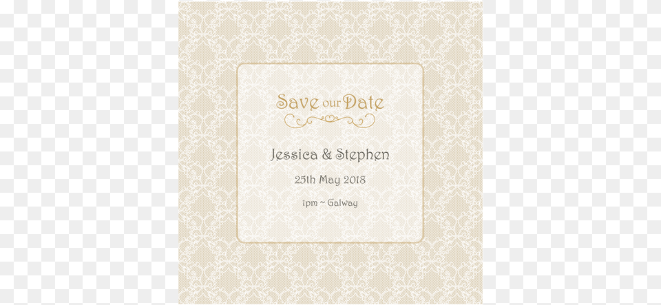 Save The Date Vintage Lace 3d View Paper, Page, Text, White Board Free Transparent Png