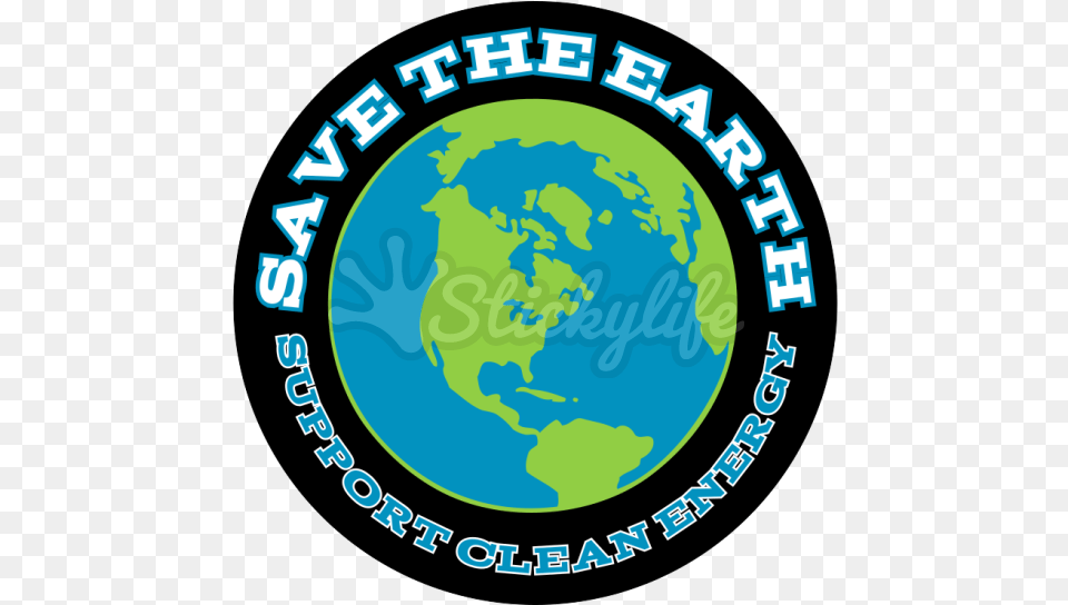 Save The Earth Circle Static Cling World Black And White, Astronomy, Outer Space, Planet, Globe Free Png Download