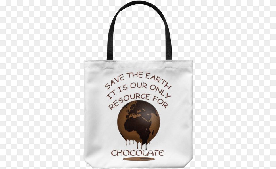 Save The Earth For Chocolate Image Of A Melting Brown Tote Bag, Tote Bag, Accessories, Handbag Png