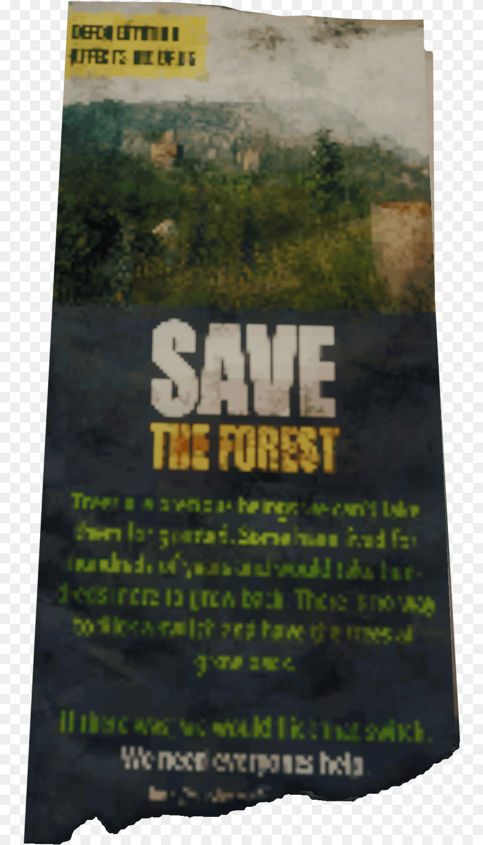 Save The Forest Leaflet Tree Image With No Tree, Advertisement, Book, Poster, Publication Free Transparent Png