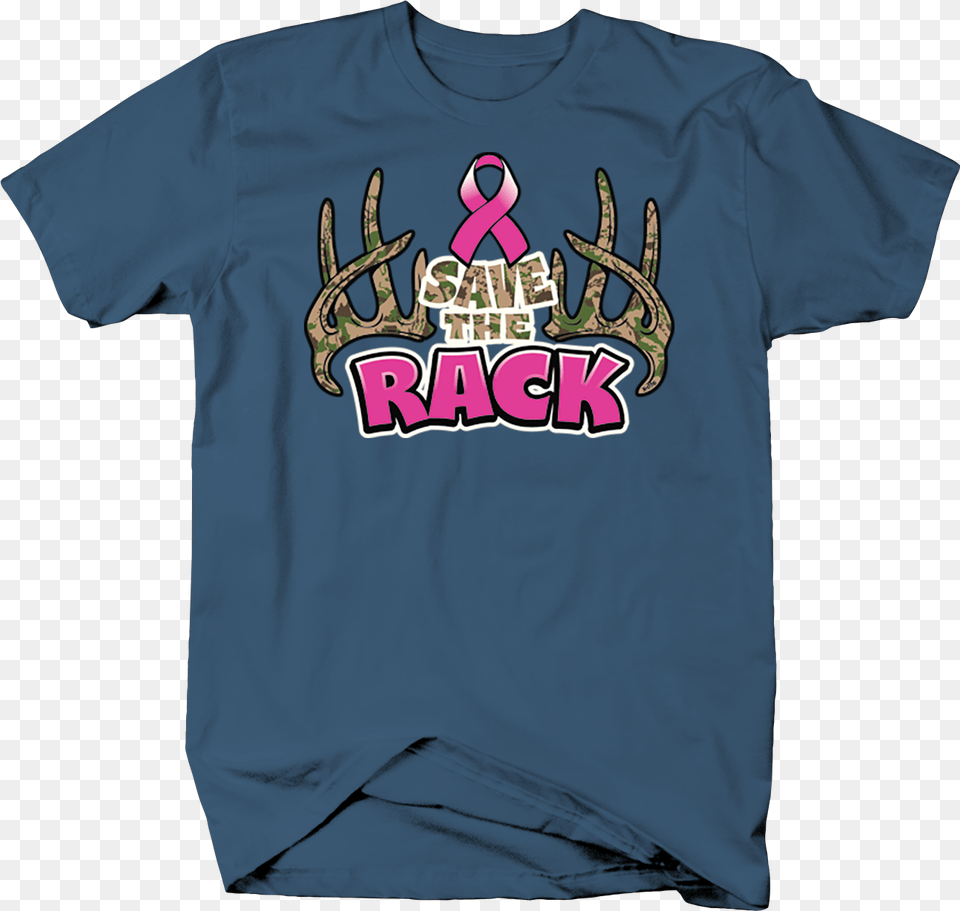 Save The Rack Breast Cancer Awareness Deer Hunting T Shirt, Clothing, T-shirt, Accessories Free Transparent Png