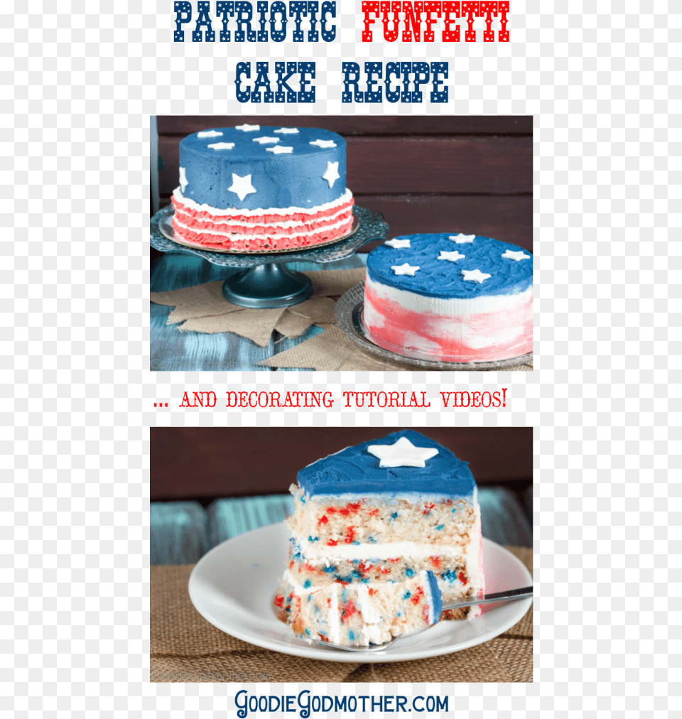 Save This Easy From Scratch Patriotic Funfetti Cake Confetti Cake, Birthday Cake, Cream, Dessert, Food Free Png