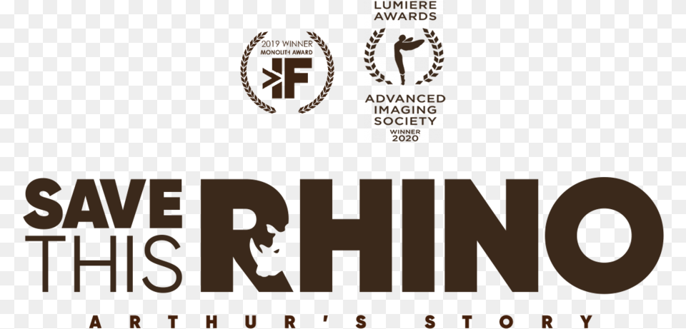 Save This Rhino Laurel Titles 2 Graphic Design, Logo, Text, Person Free Transparent Png