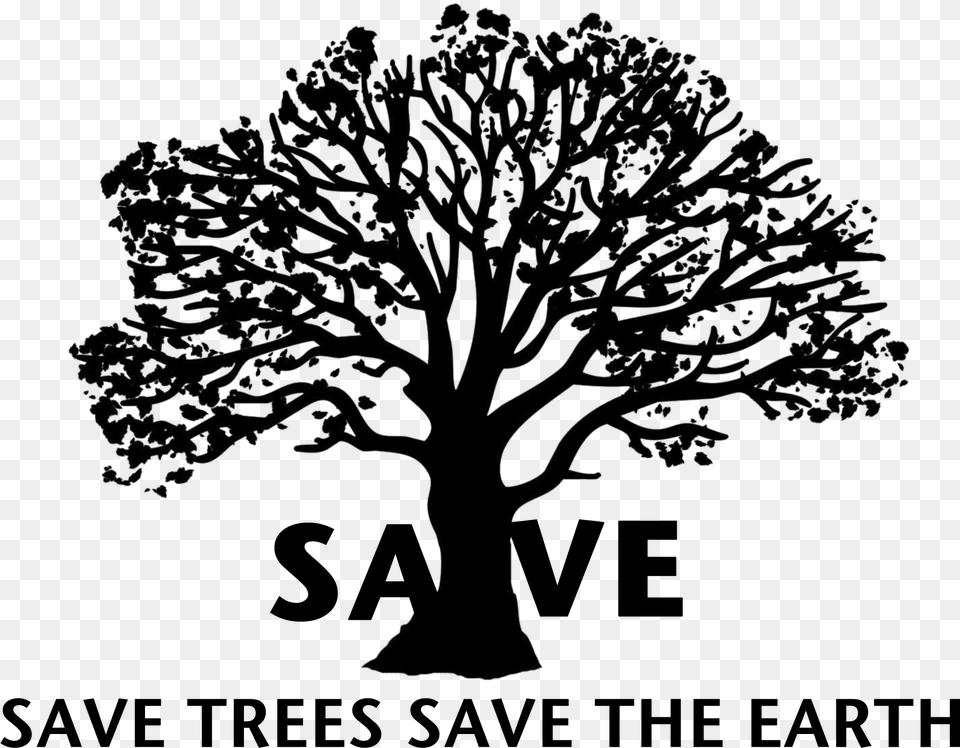 Save Tree Black, Gray Png Image