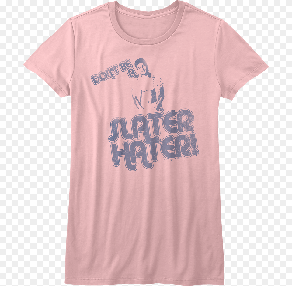 Saved By The Bell Slater Hater T Shirt Saved By The Bell Slater Hater Girls Jr Pink, Clothing, T-shirt, Adult, Male Free Transparent Png