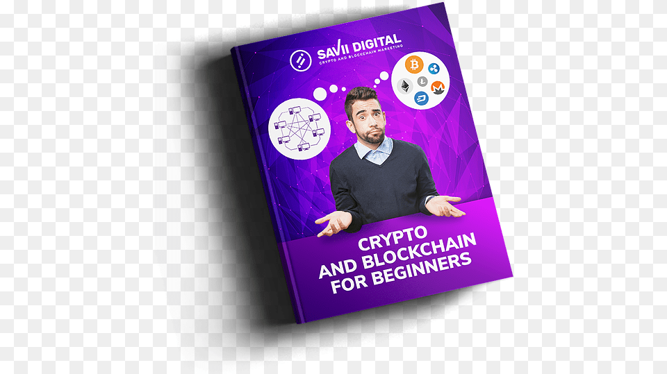 Savii Digital Educational Books About Blockchain And Cd, Advertisement, Poster, Adult, Book Free Png Download