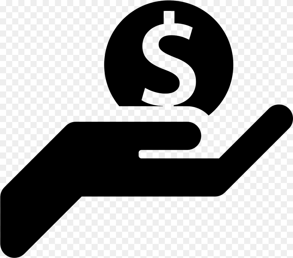 Saving Money Icon, Gray Free Transparent Png