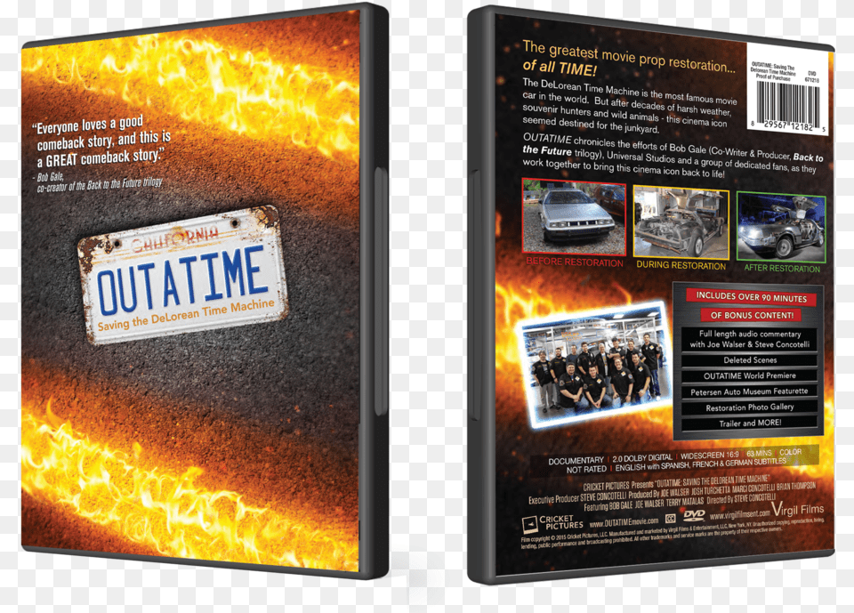 Saving The Delorean Time Machine Flyer, License Plate, Transportation, Vehicle, Advertisement Png Image