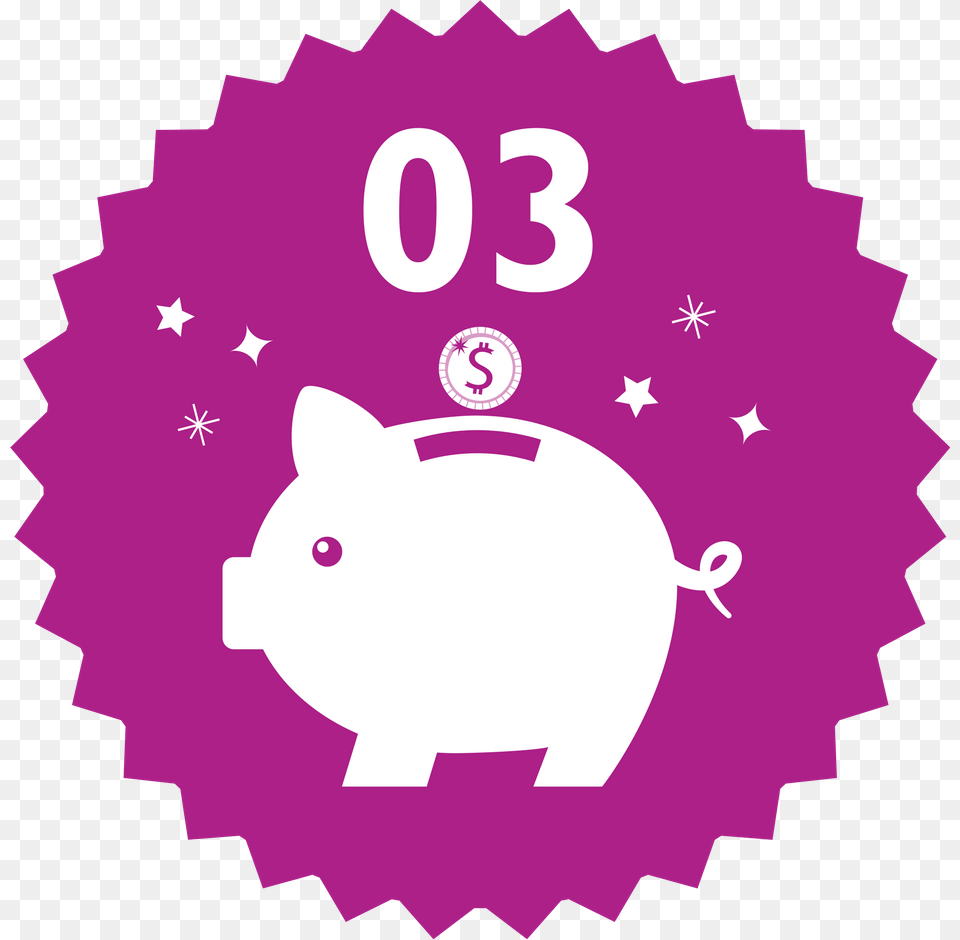 Savings Grow Icon Spell Original, Purple, Piggy Bank, Animal, Cat Free Png