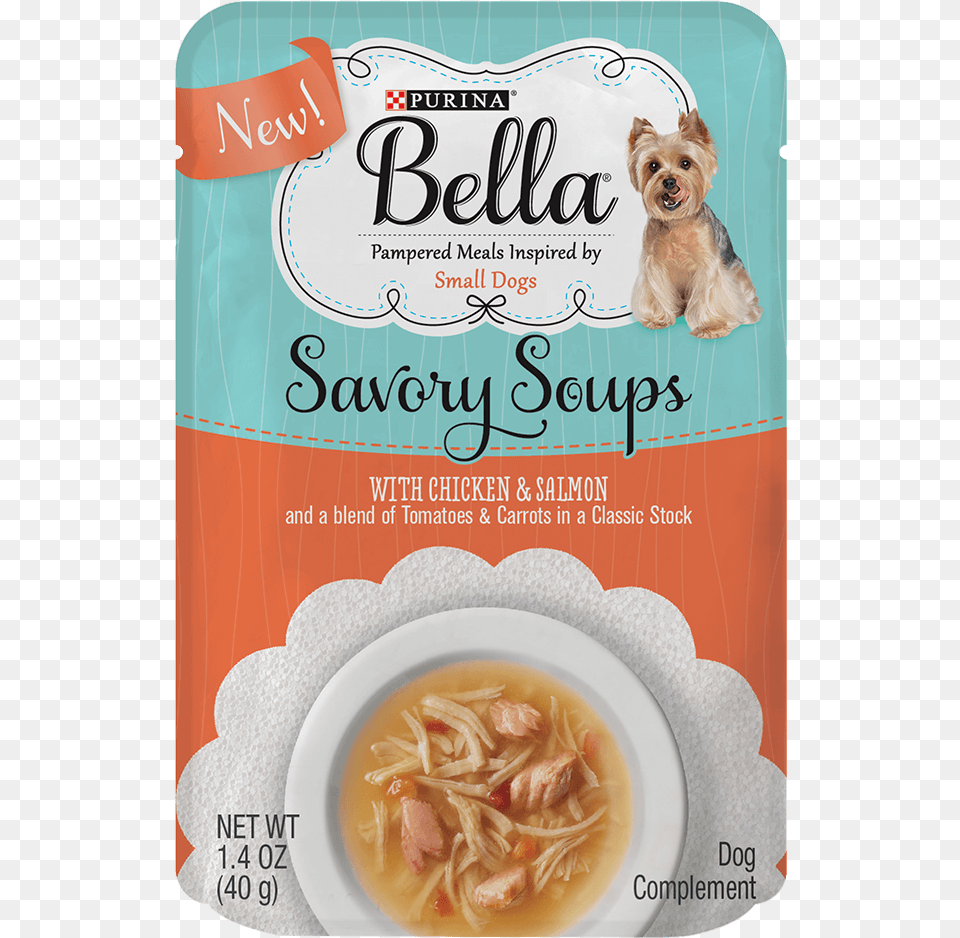 Savory Soups With Chicken And Salmon Purina Bella Savory Juices Porterhouse Steak Flavor, Food, Dish, Meal, Pet Png Image