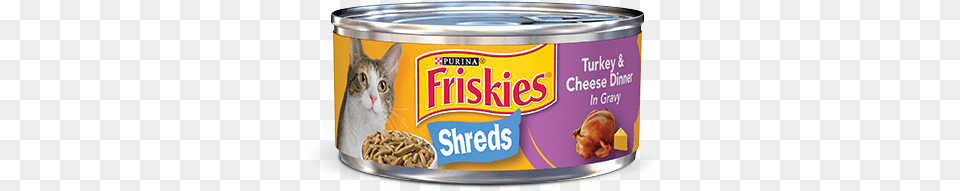 Savoury Shreds Turkey Amp Cheese Dinner In Gravy Cat Friskies Cat Food, Aluminium, Canned Goods, Can, Tin Png