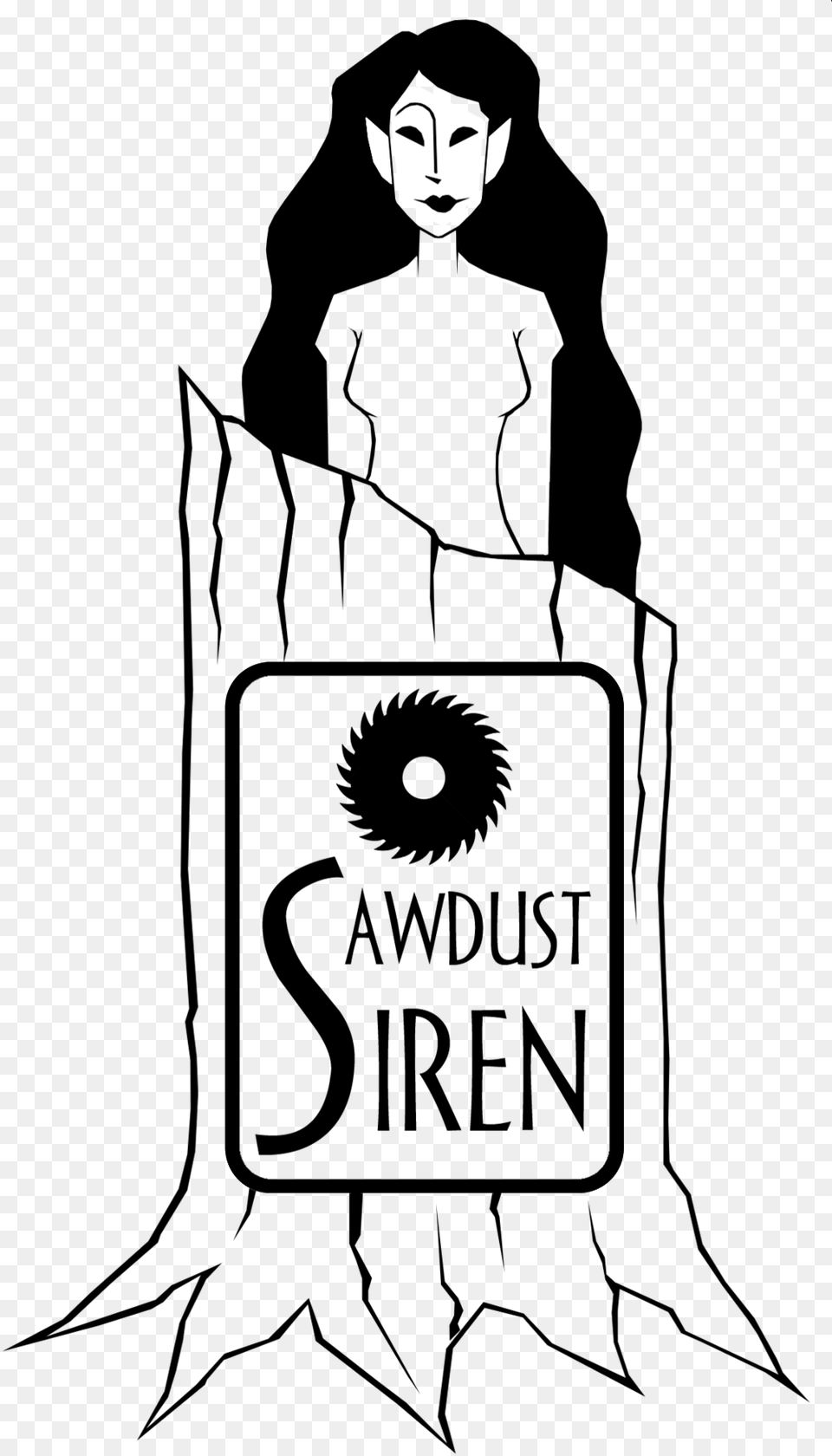 Sawdust Siren Bark Final Illustration, Stencil, Face, Head, Person Png