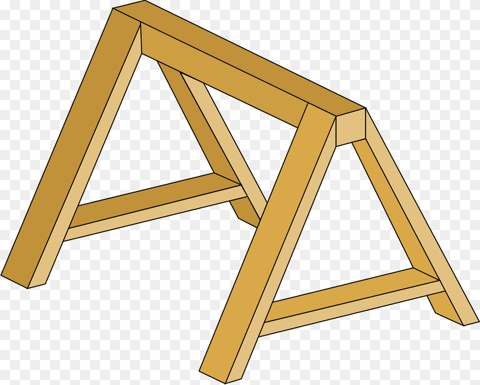 Sawhorse Clipart, Wood, Fence, Plywood, Furniture Free Png Download
