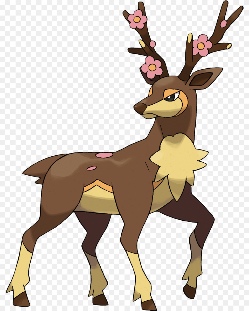 Sawsbuck Pokmon Bulbapedia The Communitydriven Sawsbuck Pokemon, Animal, Deer, Mammal, Wildlife Free Transparent Png