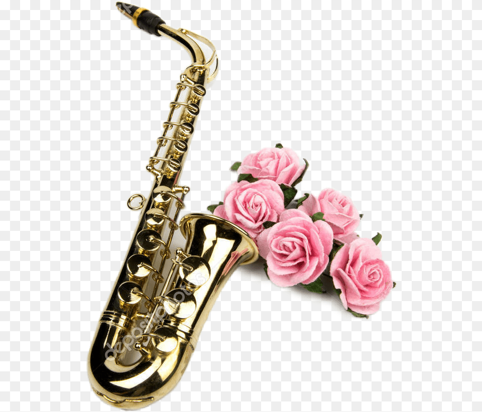 Sax Saxophone Saxofon Flores Flores Rosas Rosees Saxophone Flatlay, Flower, Musical Instrument, Plant, Rose Png