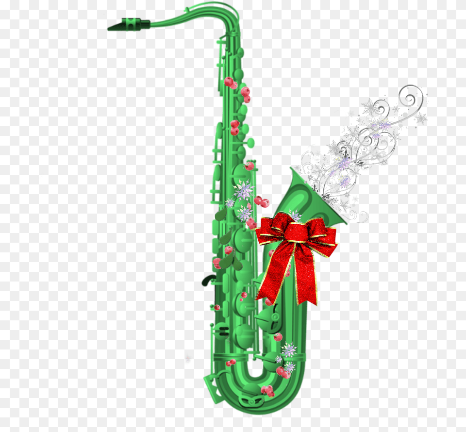 Saxaphoneday Sax Saxaphone Green Holly Berries, Musical Instrument, Saxophone Free Png