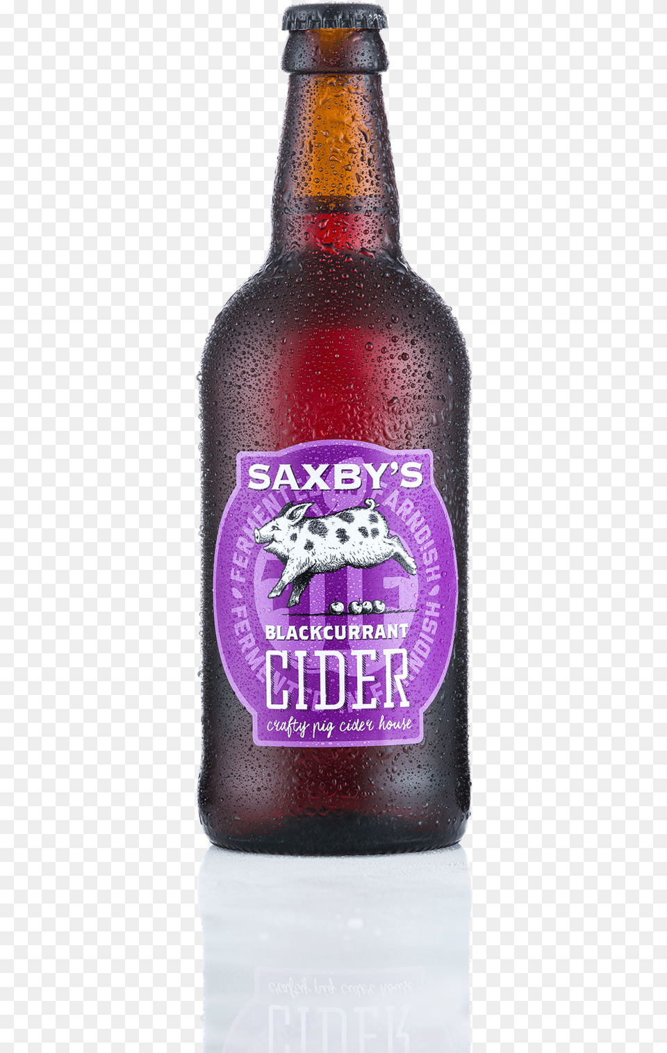 Saxbys Cider Blackcurrant Bottle Glass Bottle, Alcohol, Beer, Beer Bottle, Beverage Png Image