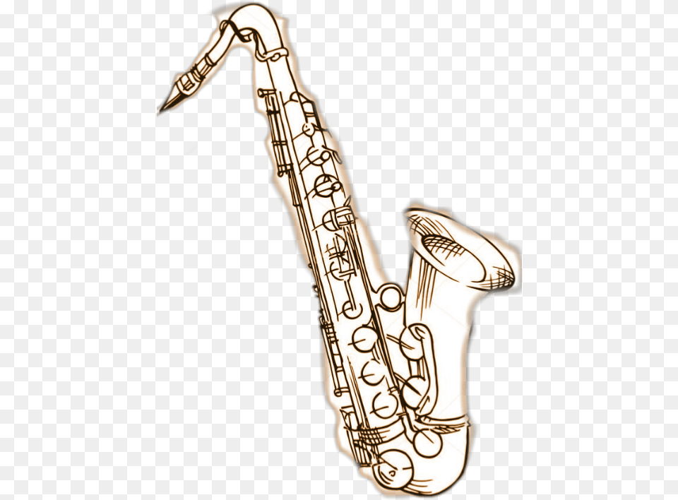 Saxofon Saxophon Gezeichnet, Musical Instrument, Saxophone, Smoke Pipe Png Image