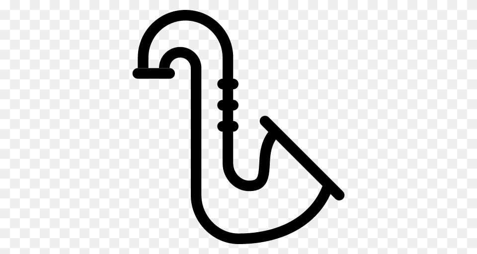 Saxophone Icon Line Iconset Iconsmind, Gray Free Png