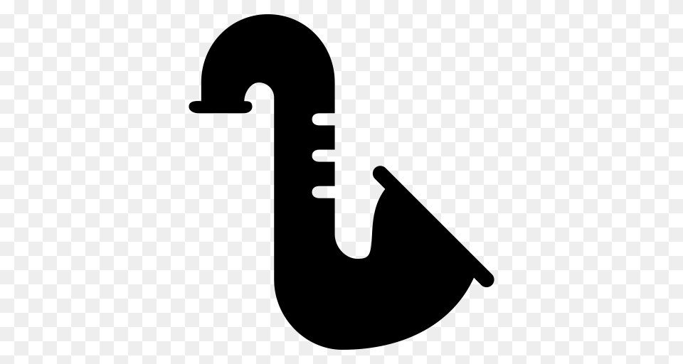 Saxophone Icon With And Vector Format For Unlimited, Gray Png Image