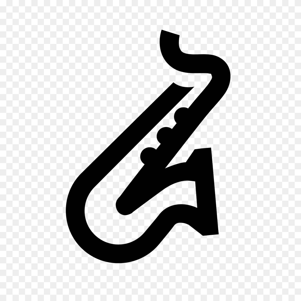 Saxophone Icono, Gray Free Transparent Png