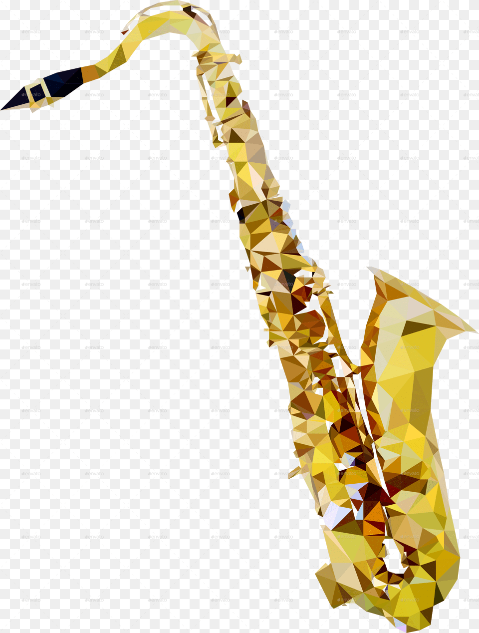 Saxophone Low Poly Saxophone, Musical Instrument, Person Free Png Download