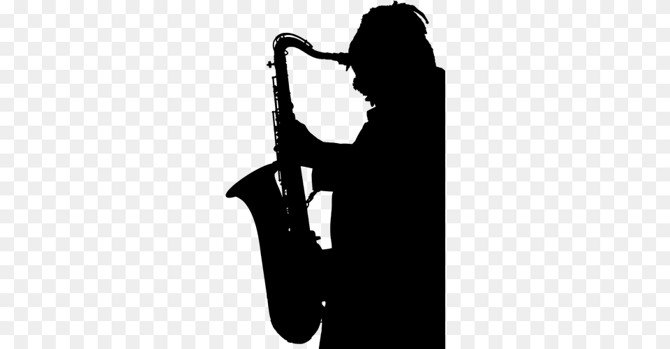 Saxophone Player, Gray Png