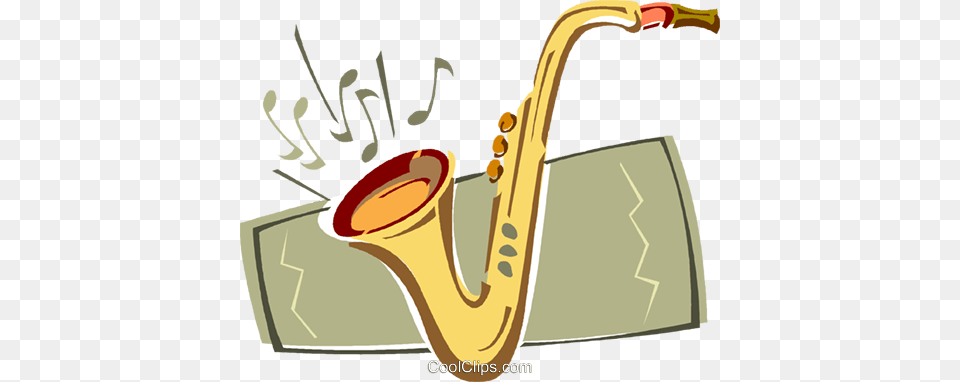 Saxophone Royalty Vector Clip Art Illustration, Musical Instrument, Smoke Pipe Free Transparent Png