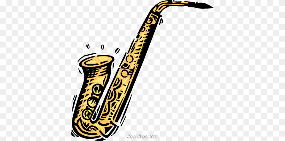 Saxophone Royalty Free Vector Clip Art Illustration, Musical Instrument, Smoke Pipe Png Image