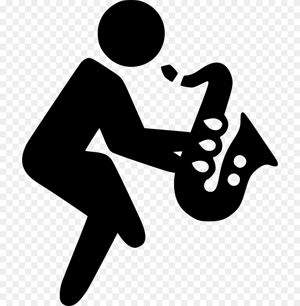 Saxophone Saxophonist Icon, Stencil, Silhouette, Musical Instrument, Adult Png