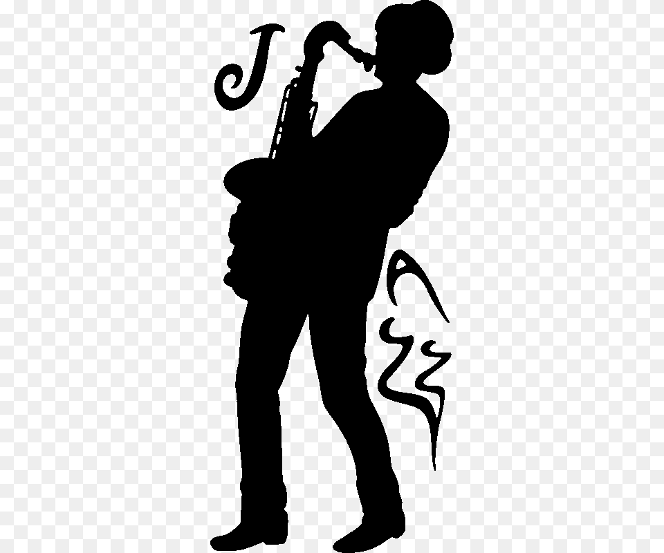 Saxophone Silhouette Clip Art, Adult, Person, Male, Man Png