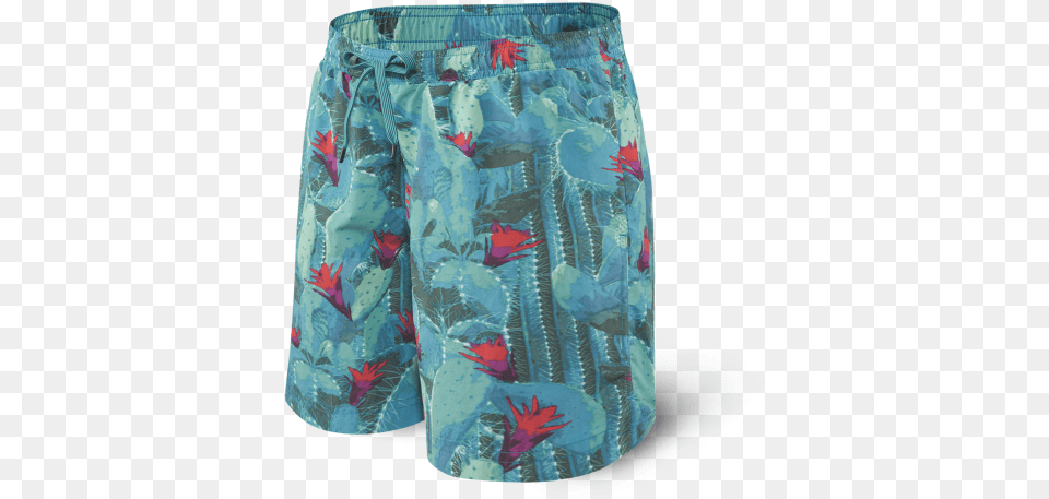 Saxx Cannonball 2n1 Short Green Cactus Saxx Cactus Swim Shorts, Clothing, Swimming Trunks Free Png Download