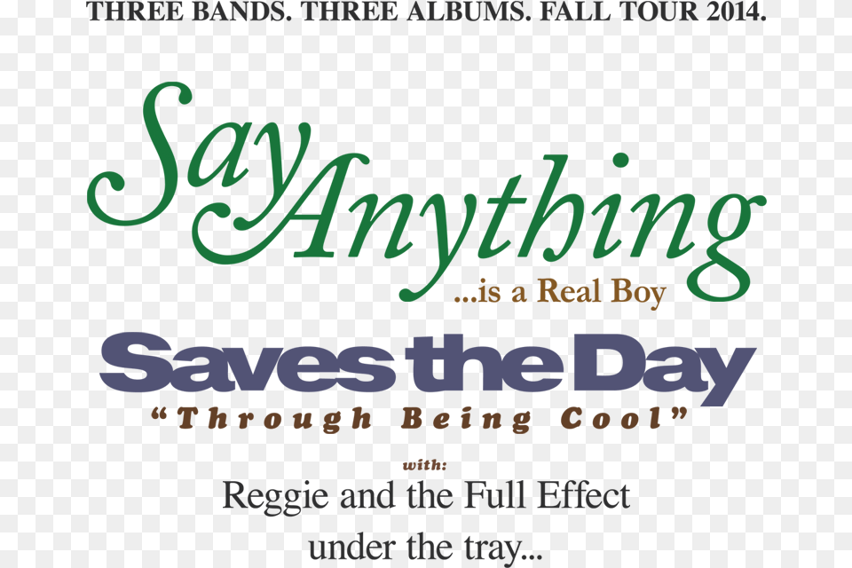 Say Anything And Saves The Day Announce Album Anniversary Co Vertical, Advertisement, Poster, Text Free Png Download
