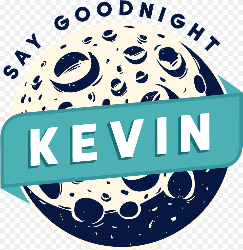 Say Goodnight Kevin Full Moon And Stars Clipart, Logo, Sphere, Disk Png