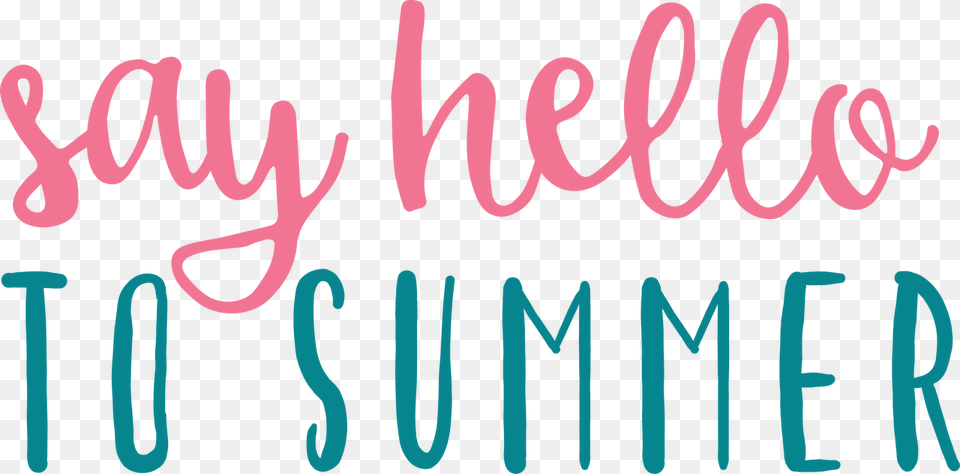 Say Hello To Summer Svg Cut File Calligraphy, Text Free Png Download