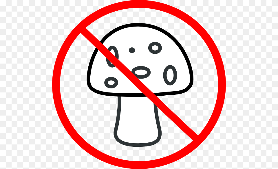 Say No To Mushrooms, Sign, Symbol, Ammunition, Grenade Free Png