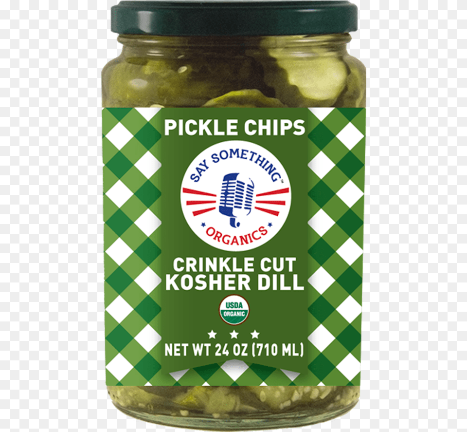 Say Something Crinkle Cut Kosher Dill Pickle Chips Cocktail Onion, Food, Relish Free Transparent Png