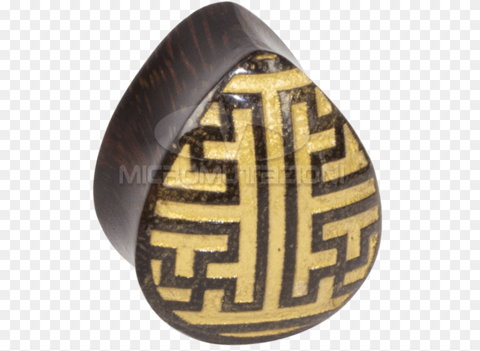 Sayagata Thamarind Wood Teardrop Plug Ear Ring, Accessories, Jewelry, Ammunition, Grenade Png