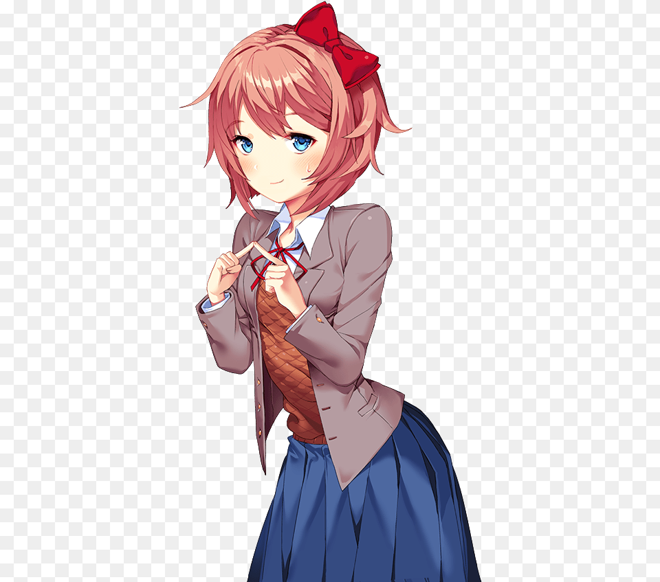 Sayori Ddlc Sprites, Adult, Publication, Person, Female Free Png