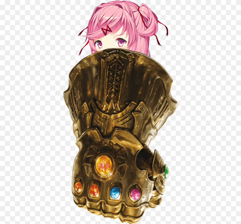 Sayori With Infinity Gauntlet, Adult, Female, Person, Treasure Free Png Download