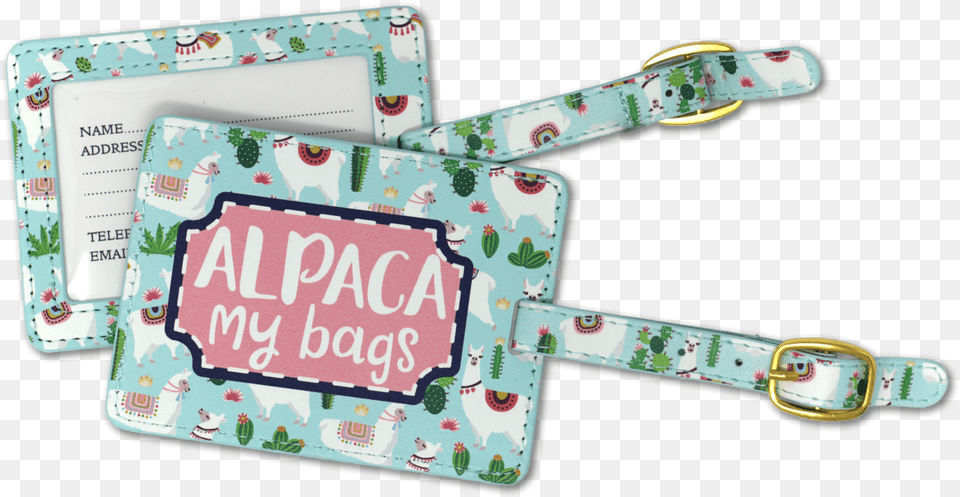 Sc Alpaca My Bags Luggage Tag Coin Purse, Accessories, Bag, Handbag Free Transparent Png